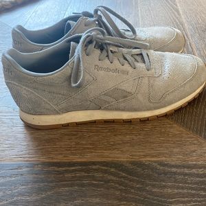 Women’s Reebok grey suede sneakers - size 8.5
